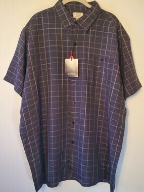 Hudson River Mens XXL Short Sleeve Chest Pocket Lightweight Casual Dress Shirt